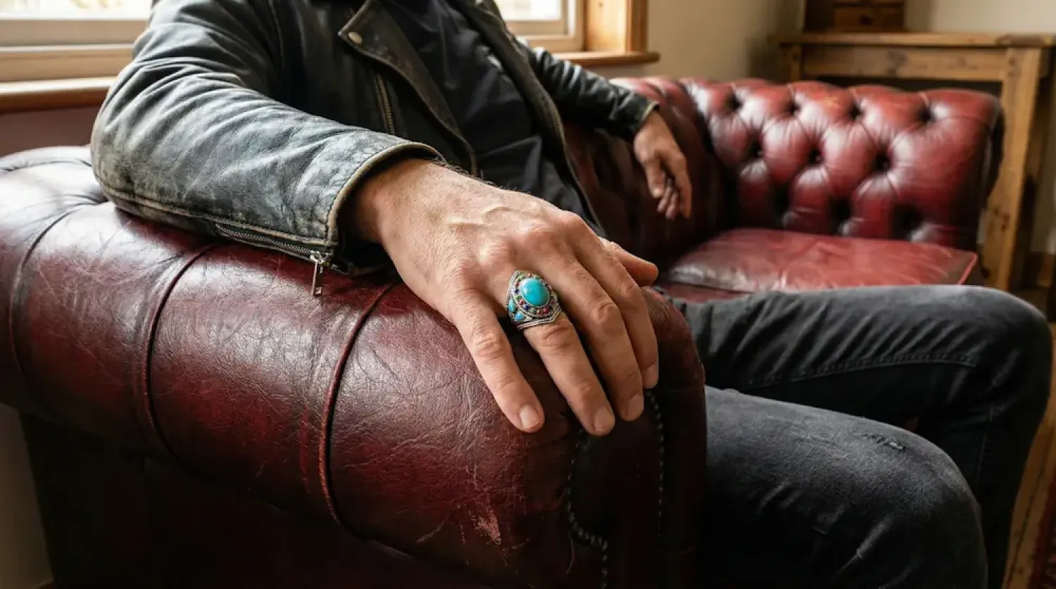 Ring Crazy Horse 925 Sterling Silber mit Türkis, Koralle, Lapislazuli Steine